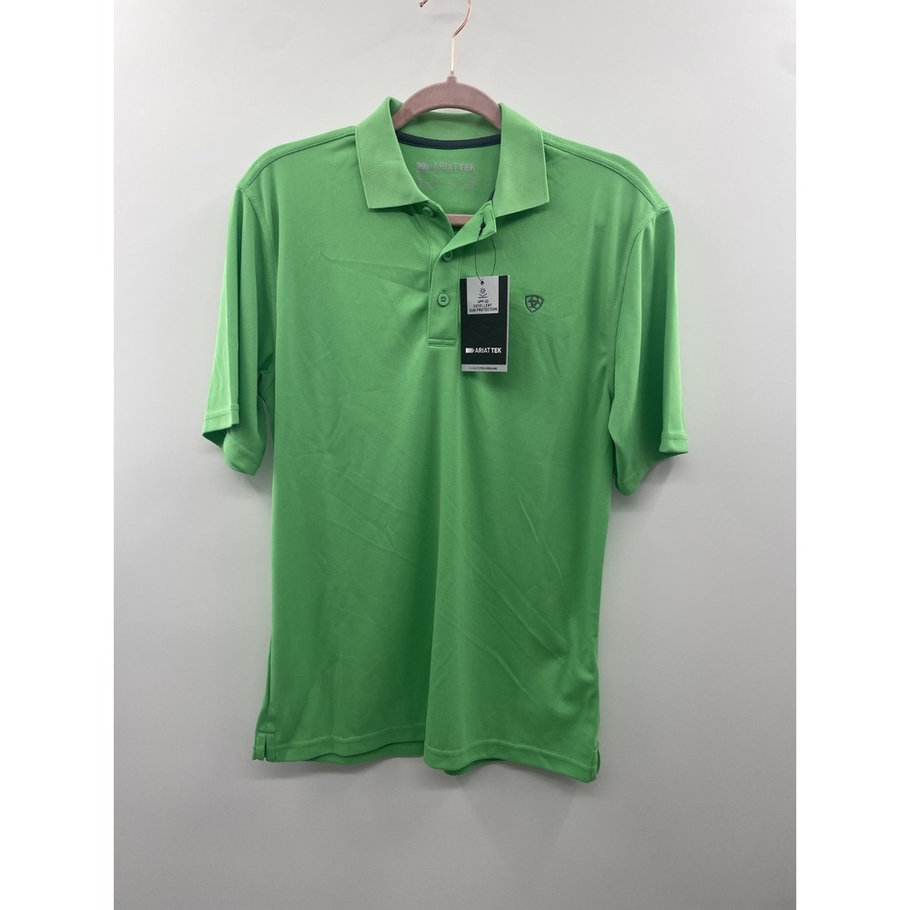 NWT Ariat Tek Heat Series Polo Shirt‎ Men's Small Irish Green Small Sleeve Golf